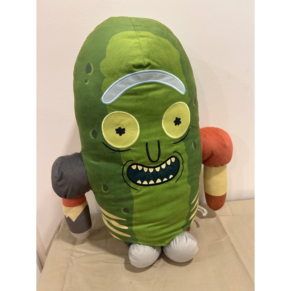 Rick and Morty Pickle Rick Plush Pillow Rat Suit Solenya Green Adult Swim 2024